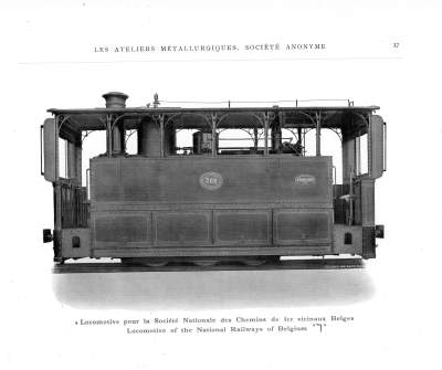 <b>Locomotive pour la Société Nationale des Chemins de fer vicinaux Belges</b>